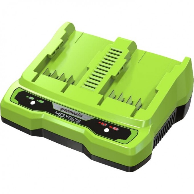 Быстрое зарядное устройство на 2 слота GREENWORKS G40UC8 40V 2938807 Быстрое зарядное устройство на 2 слота GREENWORKS G40UC8 40V 2938807