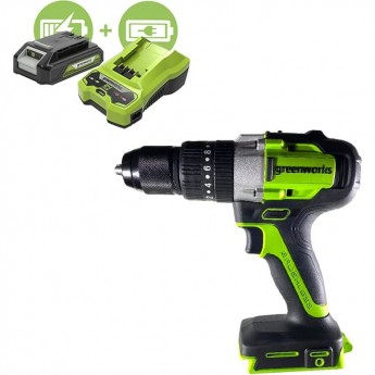 Дрель-шуруповерт ударная аккумуляторная бесщеточная GREENWORKS GD24DD60 24V без АКБ и ЗУ