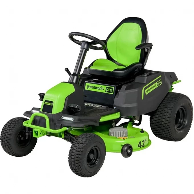 Газонокосилка GREENWORKS GC82LT107 самоходная аккумуляторная с местом оператора (без АКБ и ЗУ) 7404507 Газонокосилка GREENWORKS GC82LT107 самоходная аккумуляторная с местом оператора (без АКБ и ЗУ) 7404507