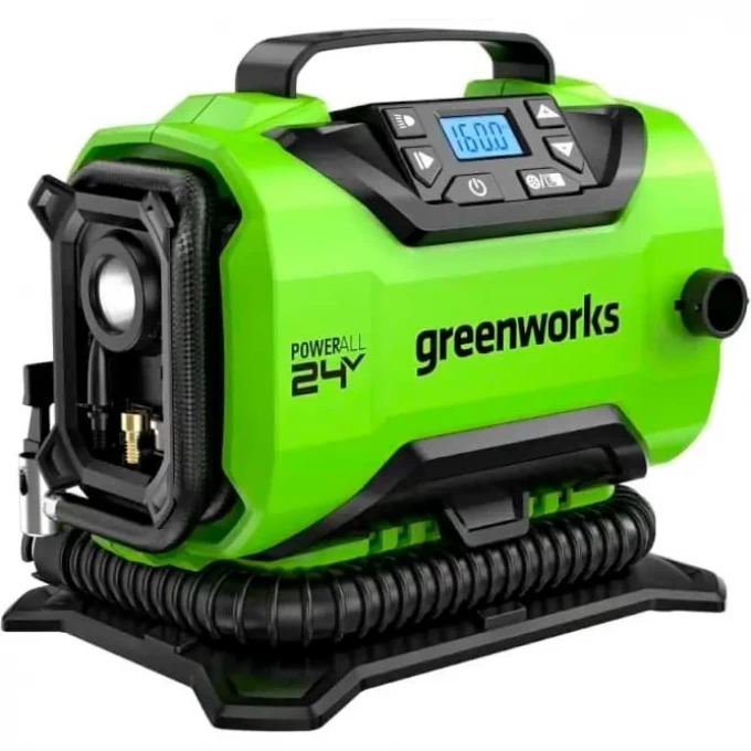 Компрессор аккумуляторный GREENWORKS ACG30124В (без АКБ и ЗУ) 3400807 Компрессор аккумуляторный GREENWORKS ACG30124В (без АКБ и ЗУ) 3400807