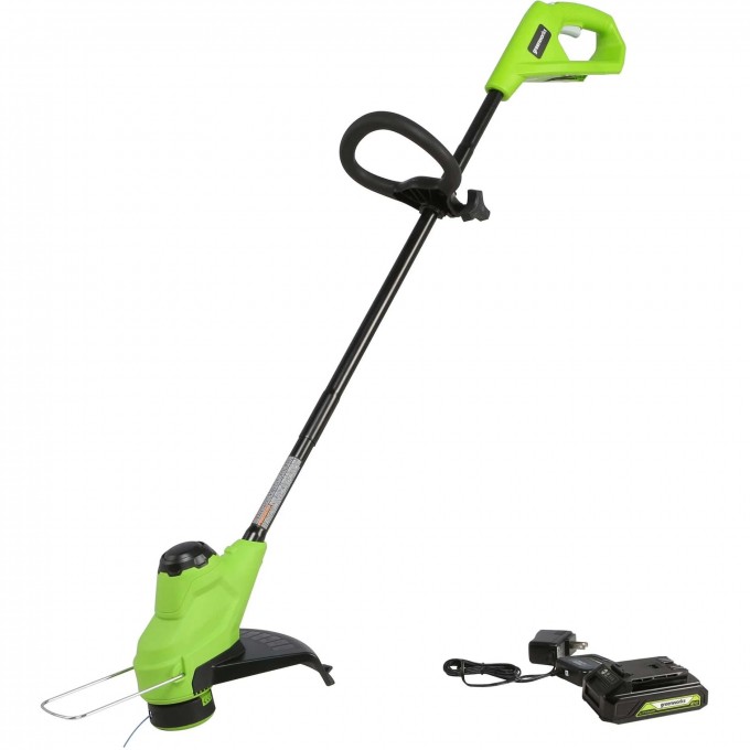 Триммер аккумуляторный GREENWORKS G24LT25 24V 25см с АКБ 2Ач и ЗУ 2107207SA Триммер аккумуляторный GREENWORKS G24LT25 24V 25см с АКБ 2Ач и ЗУ 2107207SA